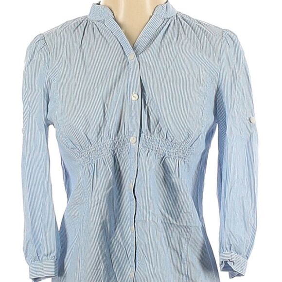Anthropologie Odille Striped Cotton Blouse - Picture 2 of 15